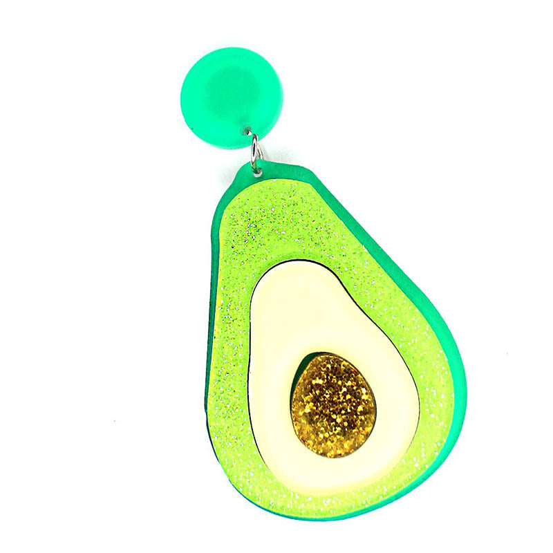 avocado-laser-cut-acrylic-earrings - GIN & JACQIE