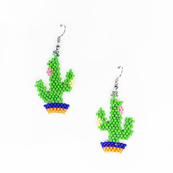 beaded-cactus-earrings - GIN & JACQIE